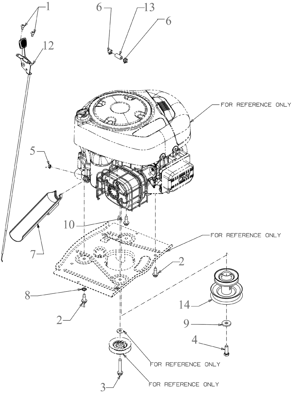 Engine Accessories Diagram and Parts List for CC30H (13AC21JDA10)(2023) Cub Cadet Lawn Tractor Accessories